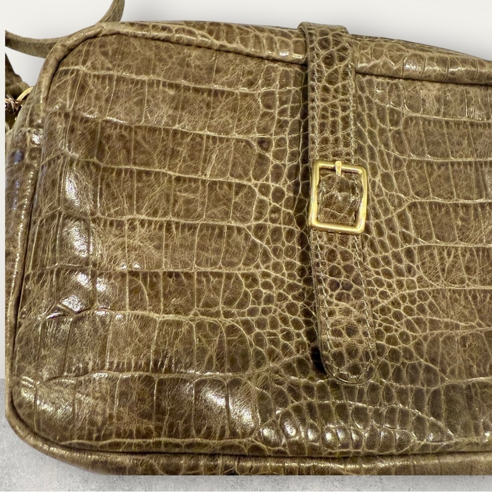 Clare V. Camera crocodile Leather Crossbody Bag - Picture 4 of 16